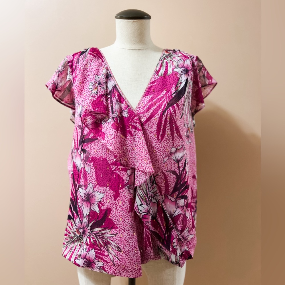 Surplice Floral Blouse - White House Black Market